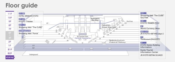 Kyoto Station Floor Guide